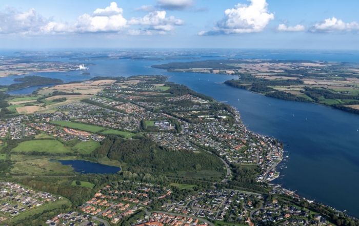 Ortofoto af Kolding Fjord og Lillebælt